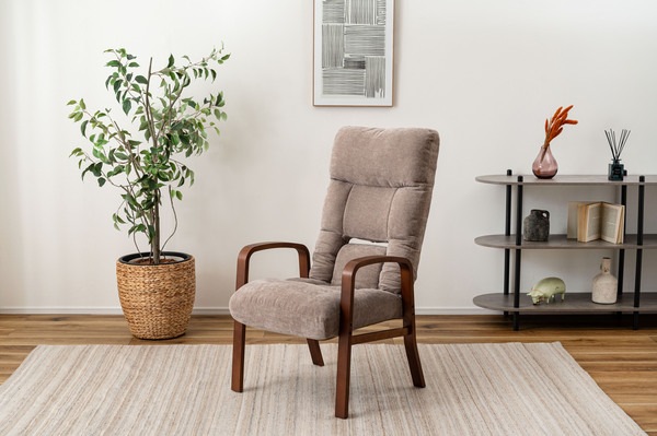 リクライニングチェア ハイバックタイプ LSS-37 高座椅子 座椅子 ハイバック 背部 7段階リクライニング 頭・腰部 14段階リクライニング ヘッドレスト ランバーサポート シンプル リラックス