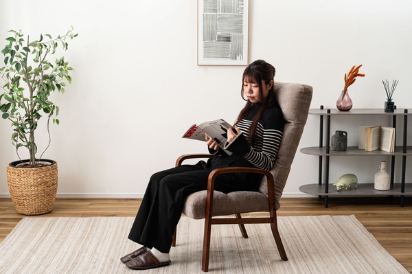 リクライニングチェア ハイバックタイプ LSS-37 高座椅子 座椅子 ハイバック 背部 7段階リクライニング 頭・腰部 14段階リクライニング ヘッドレスト ランバーサポート シンプル リラックス