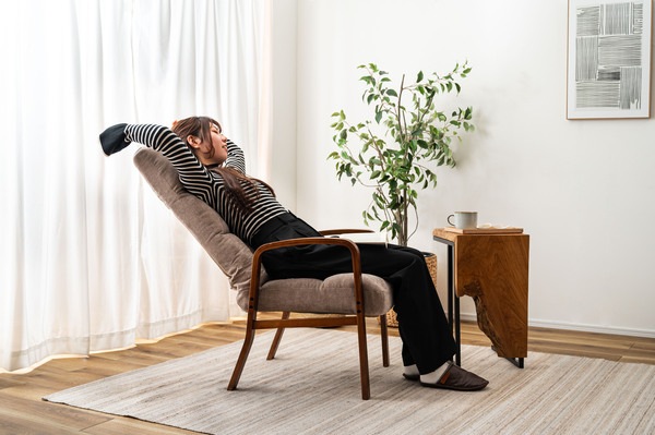 リクライニングチェア ハイバックタイプ LSS-37 高座椅子 座椅子 ハイバック 背部 7段階リクライニング 頭・腰部 14段階リクライニング ヘッドレスト ランバーサポート シンプル リラックス