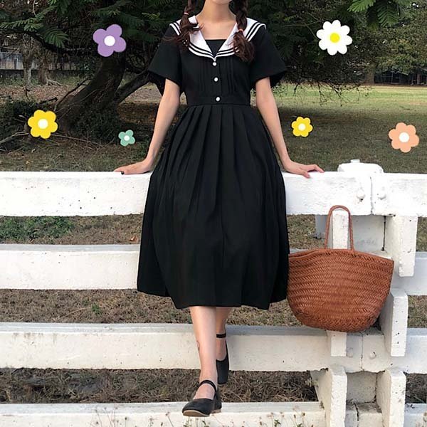 大人可愛い セーラー ワンピース Aライン ハイウエスト 高級感 美脚 脚長効果 最高の品質 大人のワンピース 大人可愛い セーラー ワンピース Aライン ハイウエスト 高級感 美脚 脚長効果 最高の品質 大人のワンピース