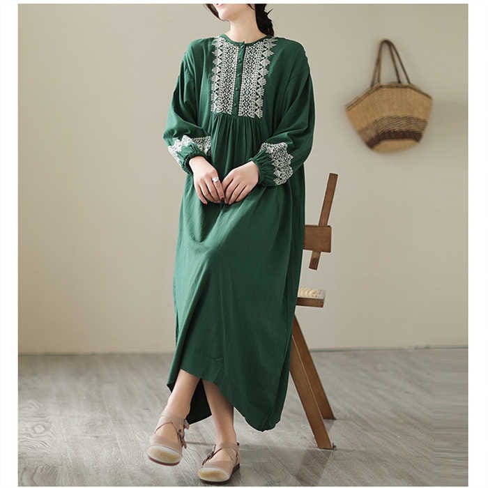 ワンピース レディース ロングワンピース シャツワンピース ロング丈 長袖 ワンピ ロング 刺繍 体型カバー ゆったり ゆるっとワンピース シンプル マキシ丈 かわいい 春 秋 春秋 フレア袖 ラウン ワンピース レディース ロングワンピース シャツワンピース ロング丈 長袖 ワンピ ロング 刺繍 体型カバー ゆったり ゆるっとワンピース シンプル マキシ丈 かわいい 春 秋 春秋 フレア袖 ラウン
