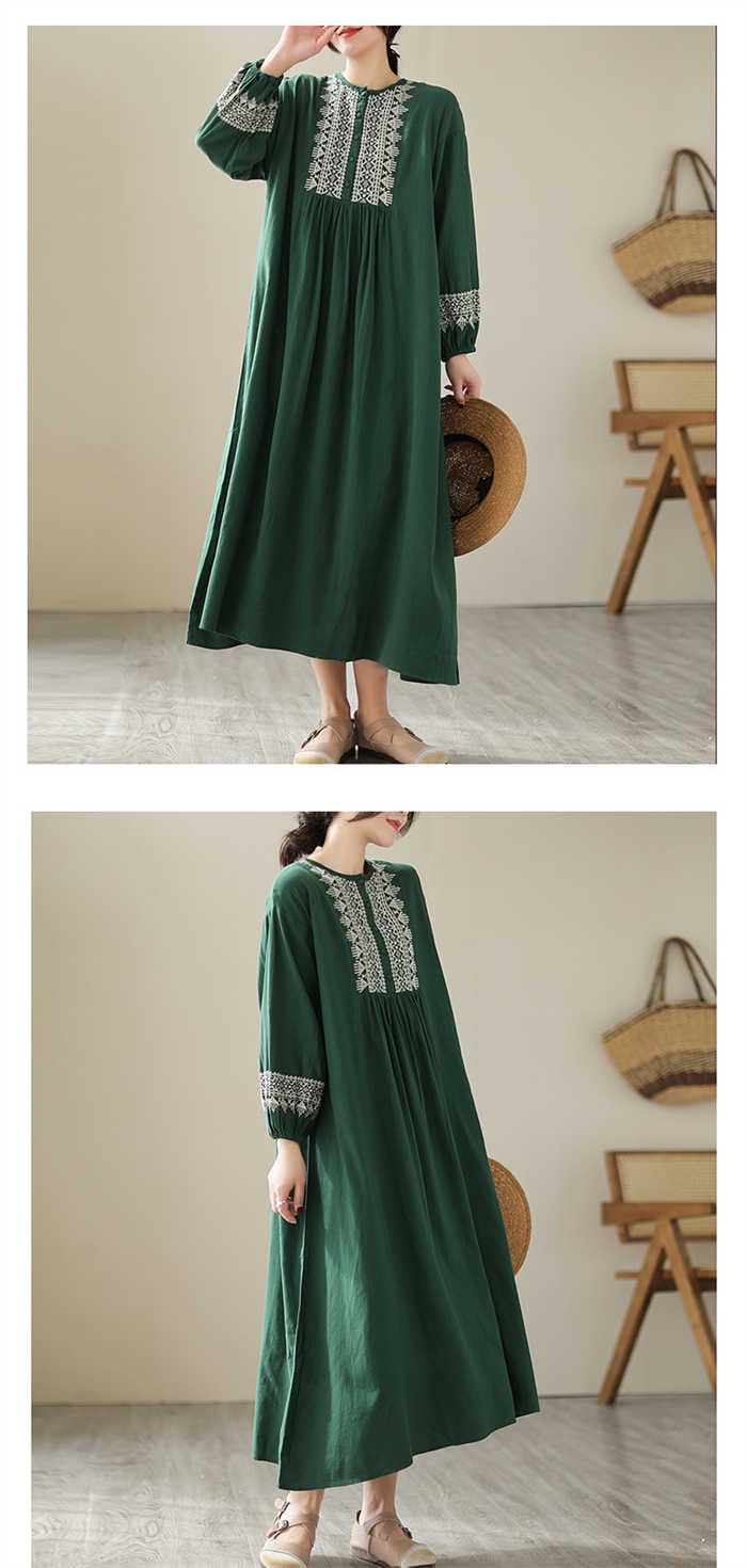 ワンピース レディース ロングワンピース シャツワンピース ロング丈 長袖 ワンピ ロング 刺繍 体型カバー ゆったり ゆるっとワンピース シンプル マキシ丈 かわいい 春 秋 春秋 フレア袖 ラウン ワンピース レディース ロングワンピース シャツワンピース ロング丈 長袖 ワンピ ロング 刺繍 体型カバー ゆったり ゆるっとワンピース シンプル マキシ丈 かわいい 春 秋 春秋 フレア袖 ラウン
