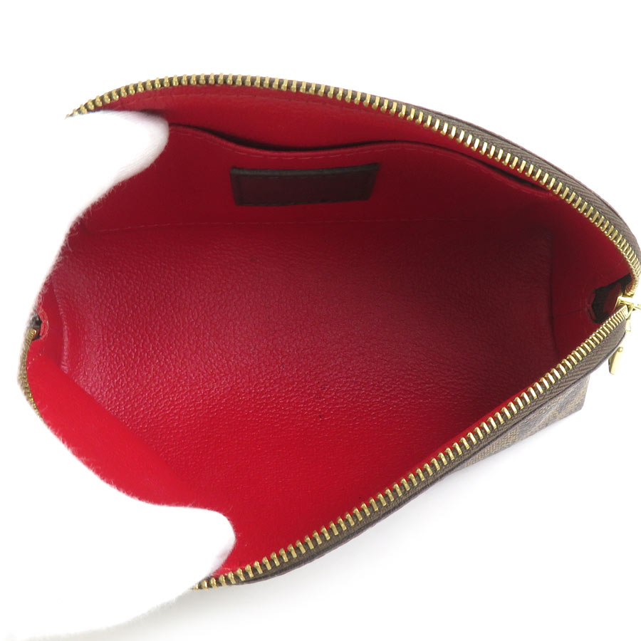 ルイ ヴィトン LOUIS VUITTON ポーチ ダミエ ポシェット コスメティック ダミエキャンバス ブラウン ゴールド レディース N47516 e60301g ルイ ヴィトン LOUIS VUITTON ポーチ ダミエ ポシェット コスメティック ダミエキャンバス ブラウン ゴールド レディース N47516 e60301g