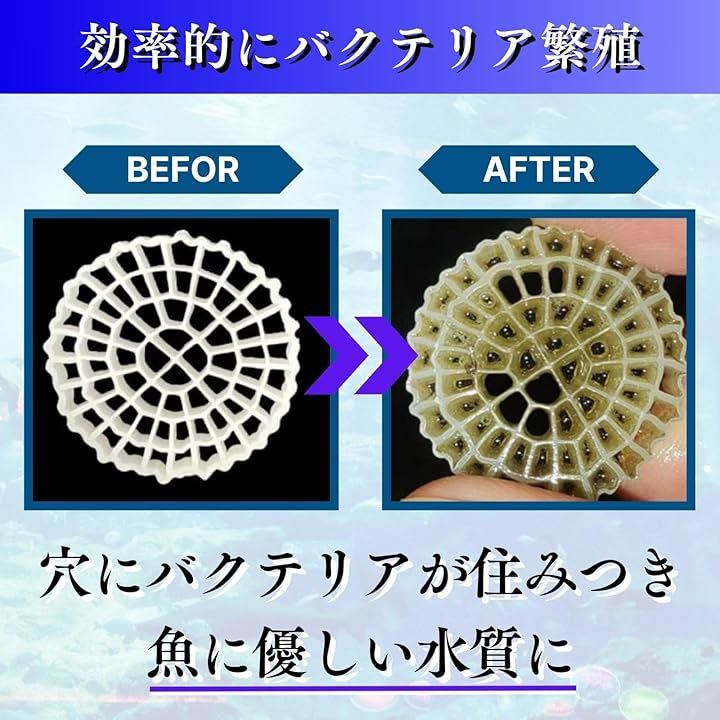 流動濾過材 MBBR ろ材 水槽 水質浄化 アクアリウム 生物濾過 バクテリア Qoo10] 流動濾過材 MBBR ろ材 ろ過材 水槽