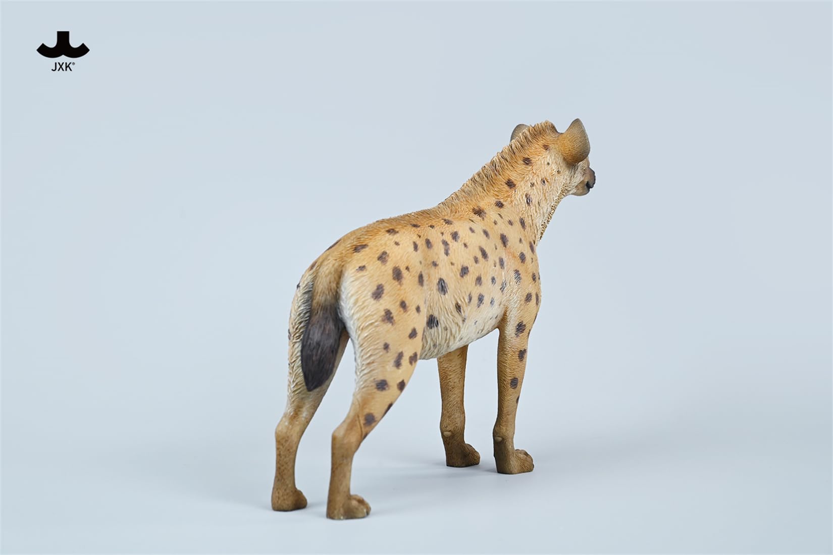 JXK 1/6 サイズ ブチハイエナ 斑鬣犬 哺乳綱 食肉目 ハイエナ科 可愛い 動物 リアル フィギュア 樹脂 プラモデル 模型 21.5cm級 完成品 動物好き 置物