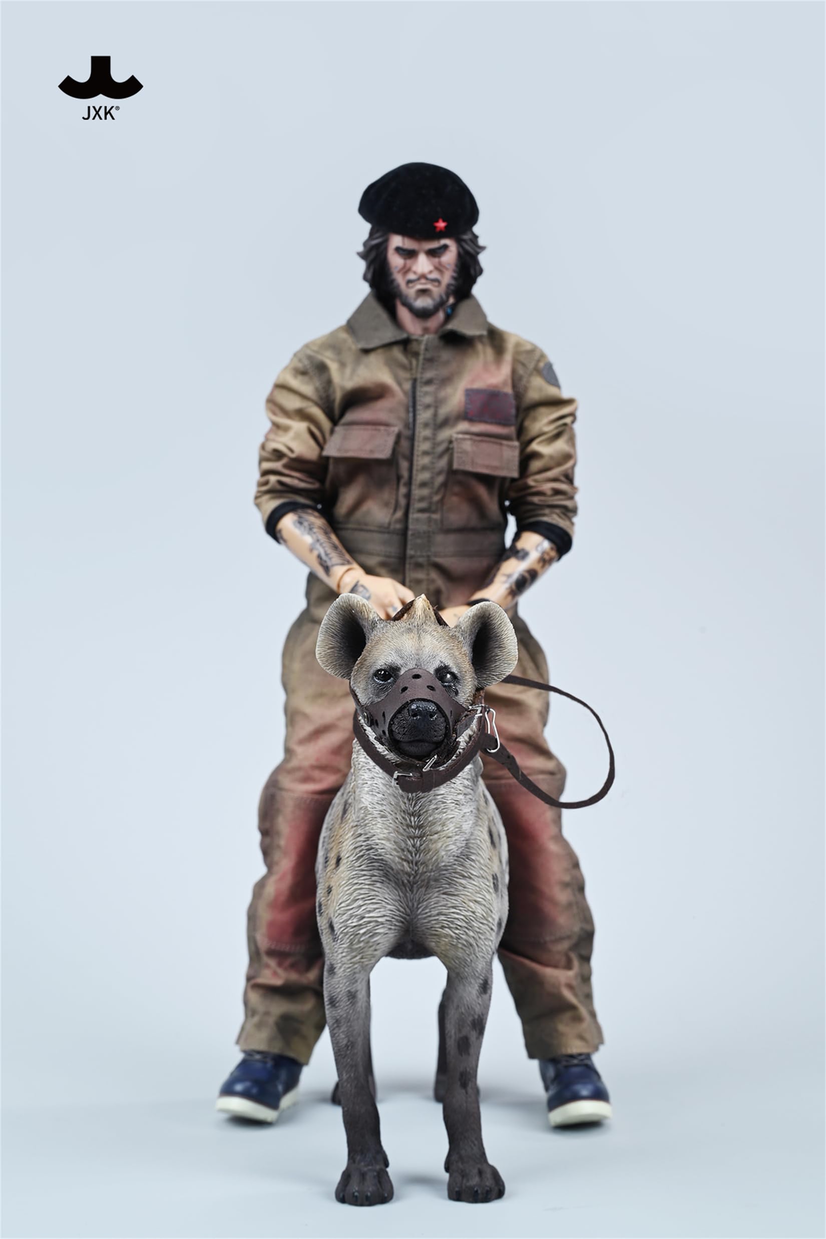 JXK 1/6 サイズ ブチハイエナ 斑鬣犬 哺乳綱 食肉目 ハイエナ科 可愛い 動物 リアル フィギュア 樹脂 プラモデル 模型 21.5cm級 完成品 動物好き 置物