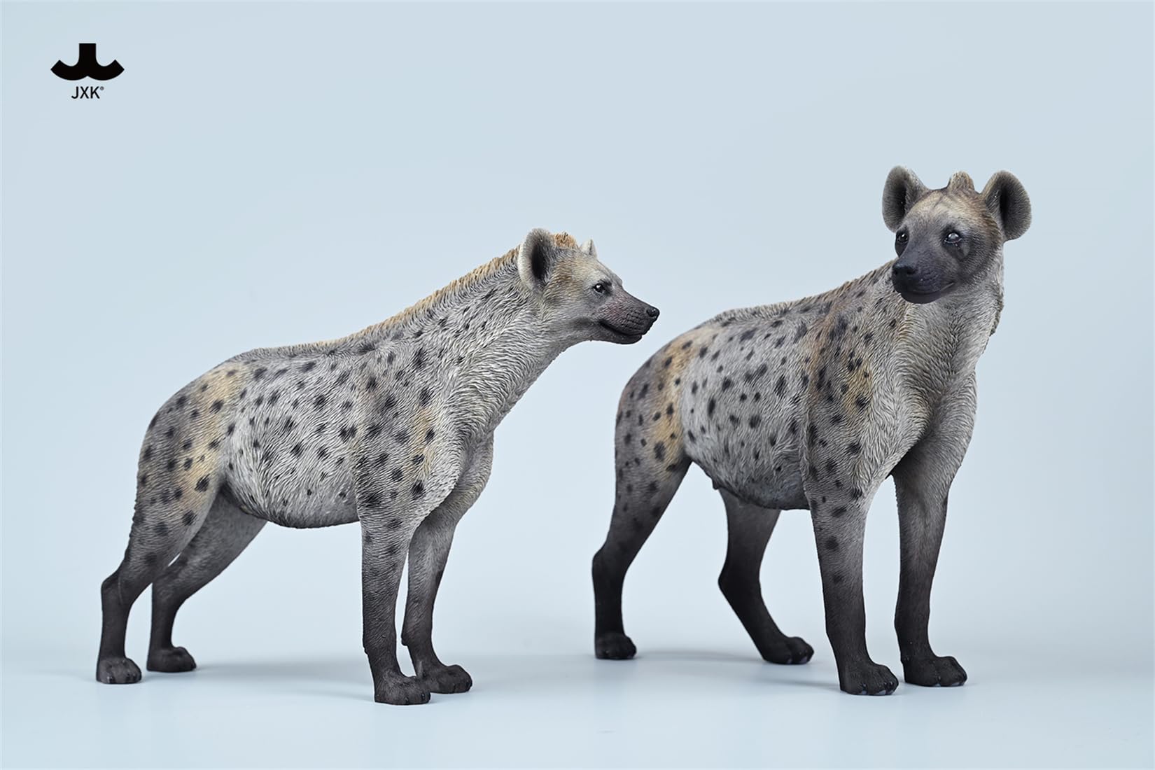 JXK 1/6 サイズ ブチハイエナ 斑鬣犬 哺乳綱 食肉目 ハイエナ科 可愛い 動物 リアル フィギュア 樹脂 プラモデル 模型 21.5cm級 完成品 動物好き 置物