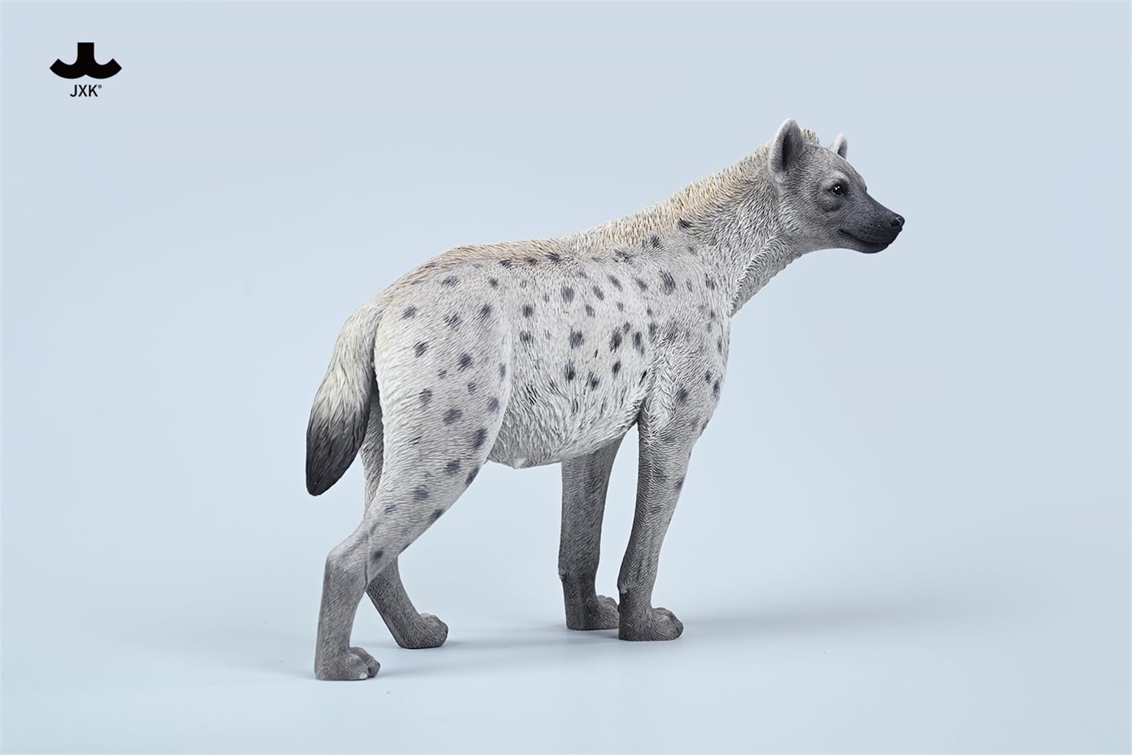 JXK 1/6 サイズ ブチハイエナ 斑鬣犬 哺乳綱 食肉目 ハイエナ科 可愛い 動物 リアル フィギュア 樹脂 プラモデル 模型 21.5cm級 完成品 動物好き 置物