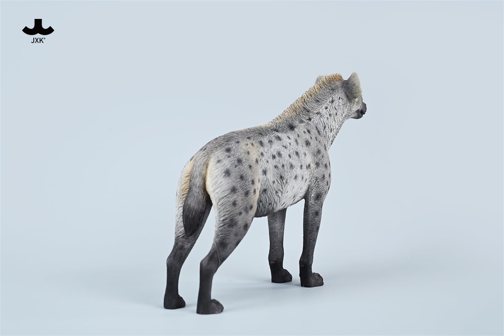 JXK 1/6 サイズ ブチハイエナ 斑鬣犬 哺乳綱 食肉目 ハイエナ科 可愛い 動物 リアル フィギュア 樹脂 プラモデル 模型 21.5cm級 完成品 動物好き 置物
