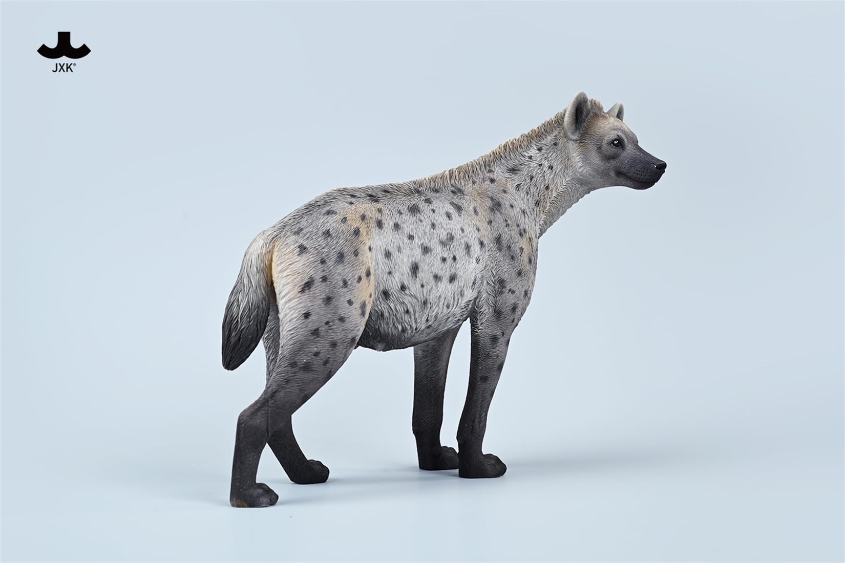 JXK 1/6 サイズ ブチハイエナ 斑鬣犬 哺乳綱 食肉目 ハイエナ科 可愛い 動物 リアル フィギュア 樹脂 プラモデル 模型 21.5cm級 完成品 動物好き 置物