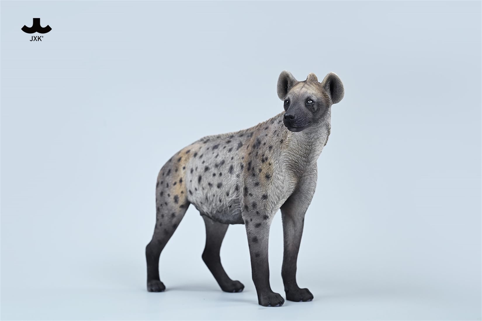 JXK 1/6 サイズ ブチハイエナ 斑鬣犬 哺乳綱 食肉目 ハイエナ科 可愛い 動物 リアル フィギュア 樹脂 プラモデル 模型 21.5cm級 完成品 動物好き 置物