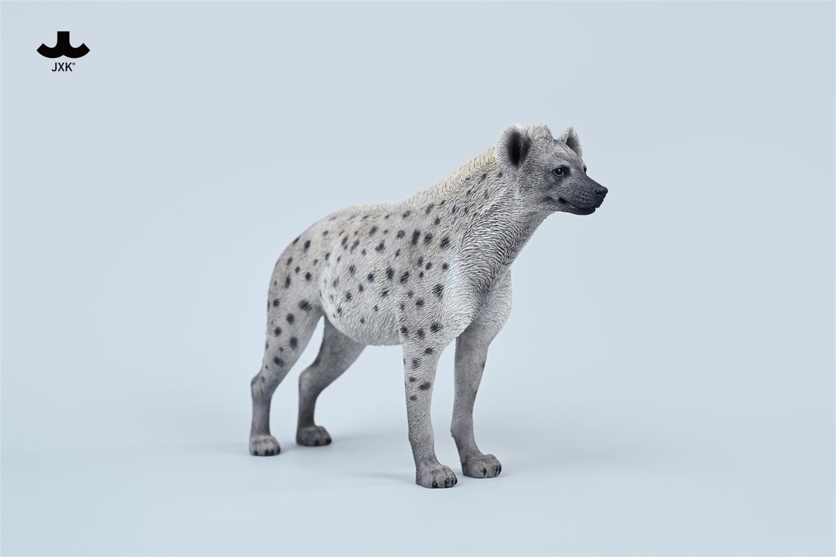 JXK 1/6 サイズ ブチハイエナ 斑鬣犬 哺乳綱 食肉目 ハイエナ科 可愛い 動物 リアル フィギュア 樹脂 プラモデル 模型 21.5cm級 完成品 動物好き 置物