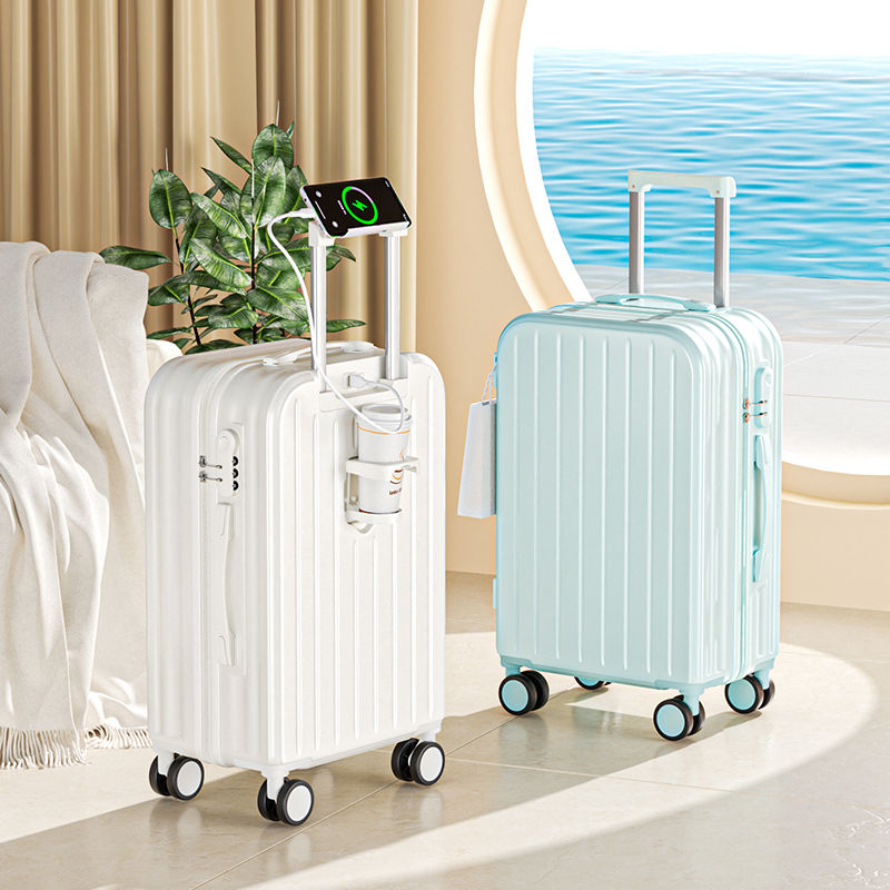 2024 新しい荷物高見えトロリーケース強力で耐久性学生コードユニバーサルホイールボックススーツケースパスワードボックス