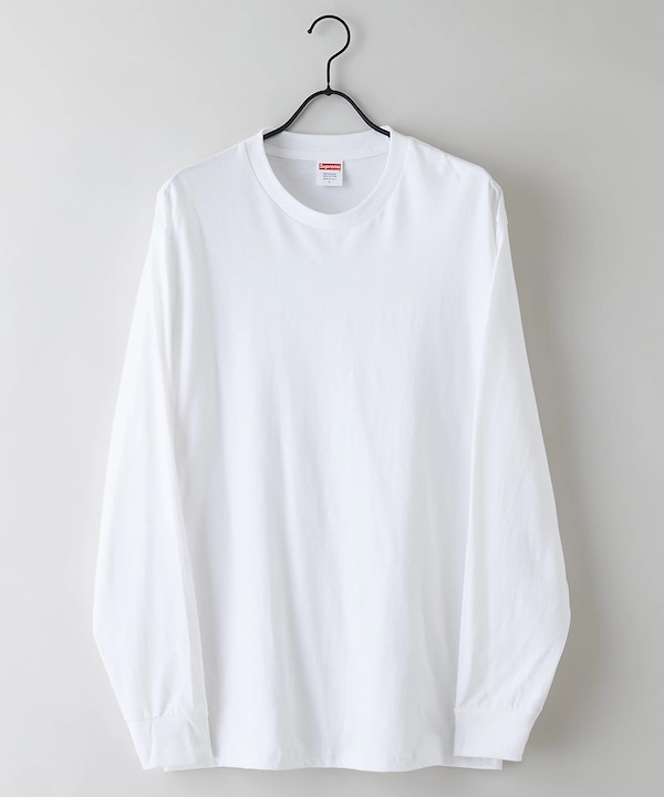 Qoo10 Supreme Supreme ロンT 無地 長袖 カッ