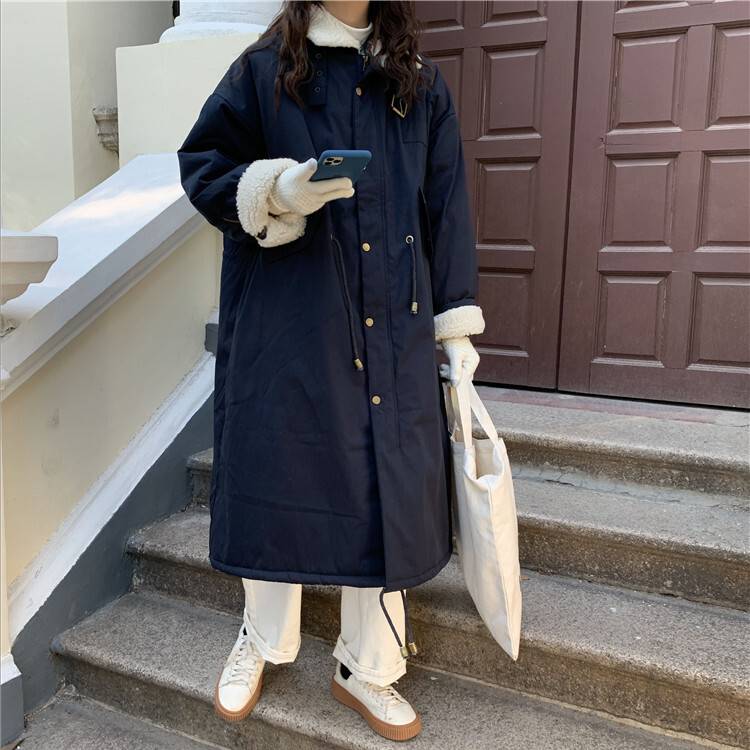 アウター レディース コート ロング ジャンパー スタジアムコート 無地 長袖 もこもこ ボア グレー アプリコット ネイビー 紺 オーバーサイズ カジュアル 大人かわいい ルーズ メンズライク おし