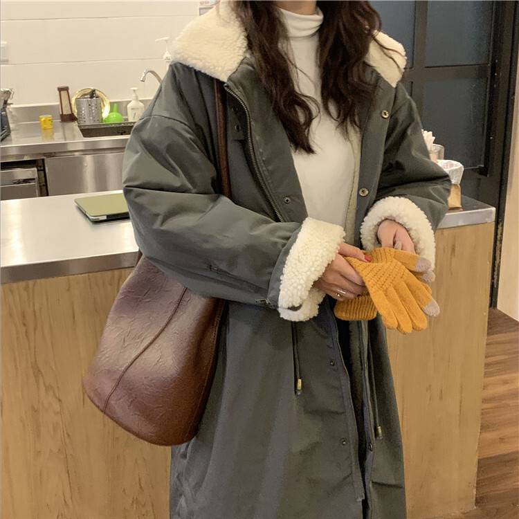 アウター レディース コート ロング ジャンパー スタジアムコート 無地 長袖 もこもこ ボア グレー アプリコット ネイビー 紺 オーバーサイズ カジュアル 大人かわいい ルーズ メンズライク おし