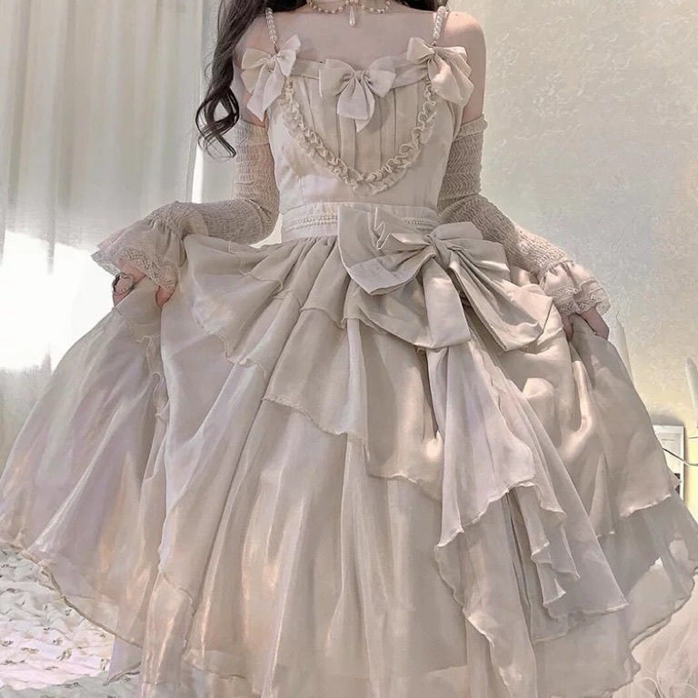 【2枚購入で 3oo円OFF！】ロリータスカートドレスjskロリータフラワーマリッジドレスloスカートcosスタイリングcosプリンセススカートサマー