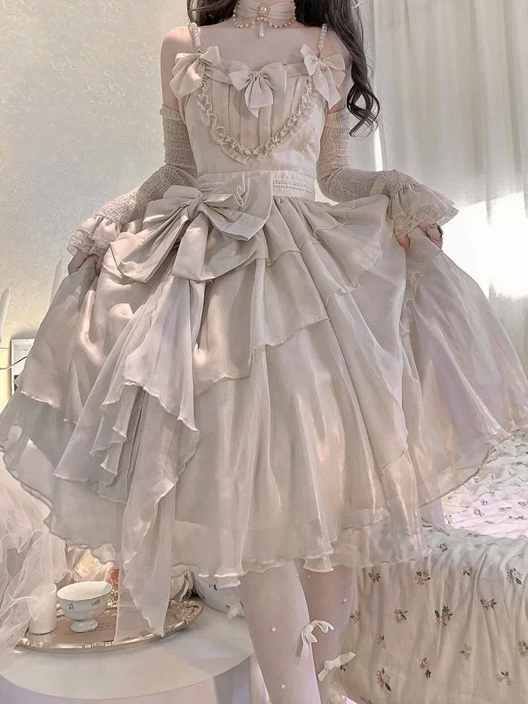 【2枚購入で 3oo円OFF！】ロリータスカートドレスjskロリータフラワーマリッジドレスloスカートcosスタイリングcosプリンセススカートサマー