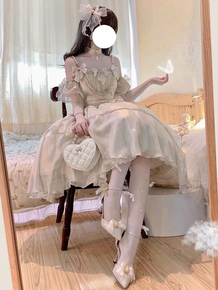 【2枚購入で 3oo円OFF！】ロリータスカートドレスjskロリータフラワーマリッジドレスloスカートcosスタイリングcosプリンセススカートサマー