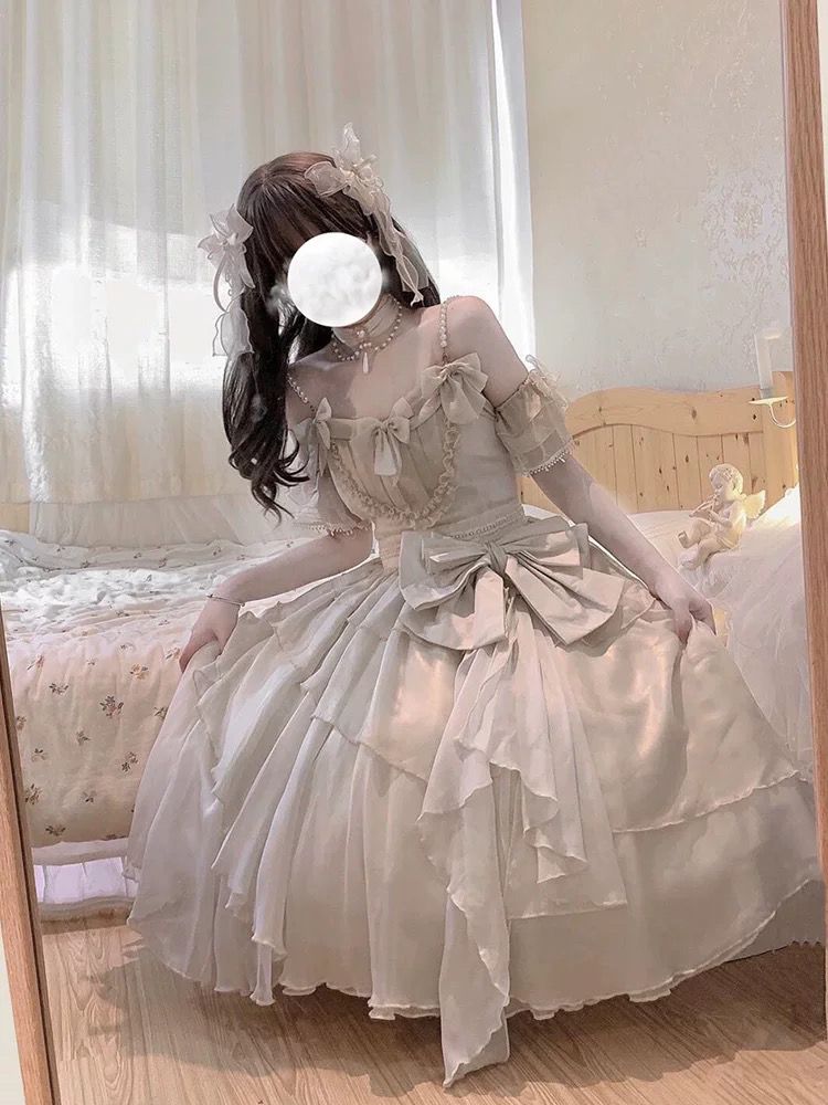 【2枚購入で 3oo円OFF！】ロリータスカートドレスjskロリータフラワーマリッジドレスloスカートcosスタイリングcosプリンセススカートサマー