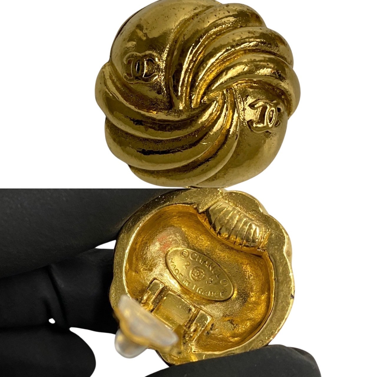 ヴィンテージ ココマーク モチーフイヤリング GP ゴールド 23588 ヴィンテージ ココマーク モチーフイヤリング GP ゴールド 23588