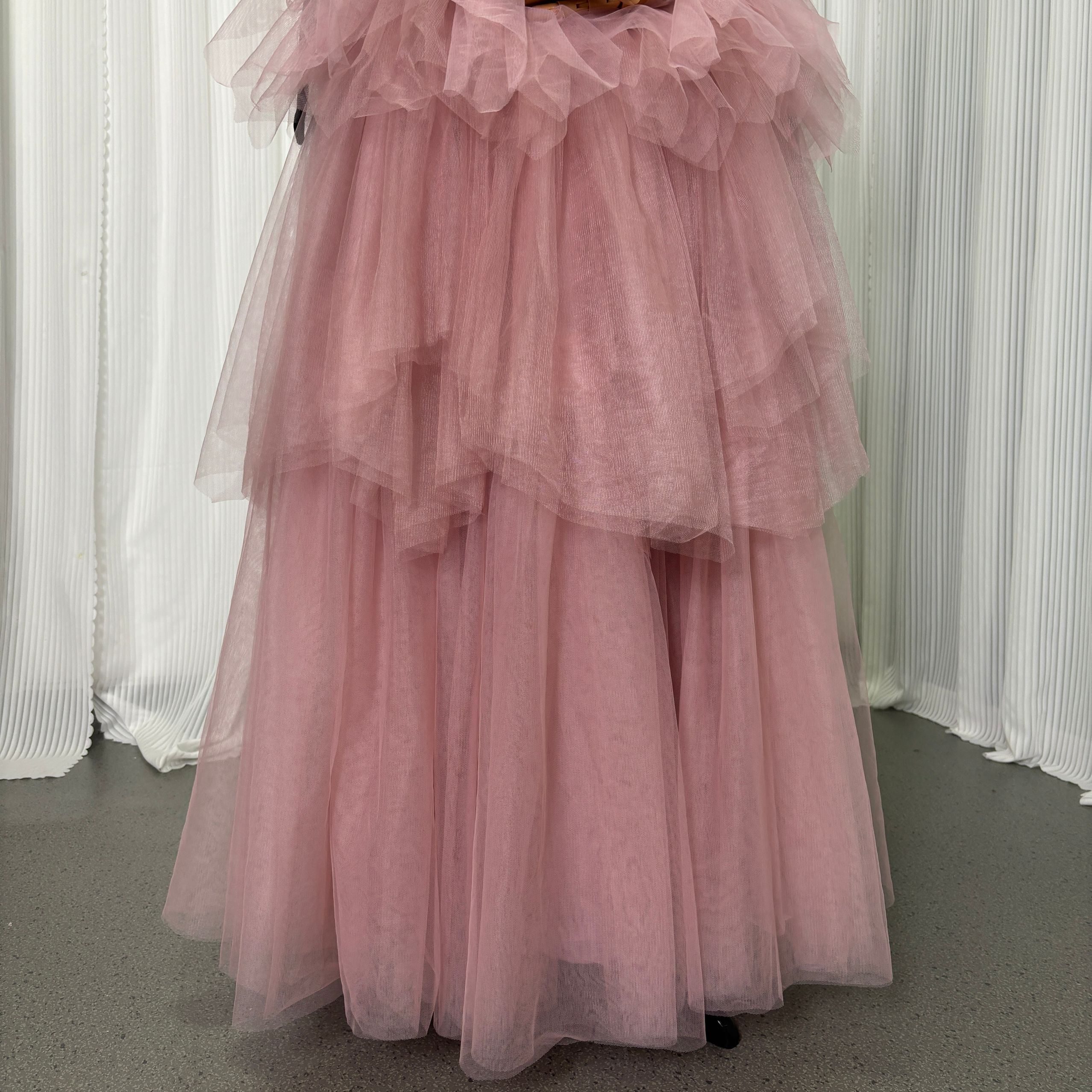 カラードレス グリーン ピンク 高級ベロア キャミソール ロング 編み上げ アシンメトリードレス