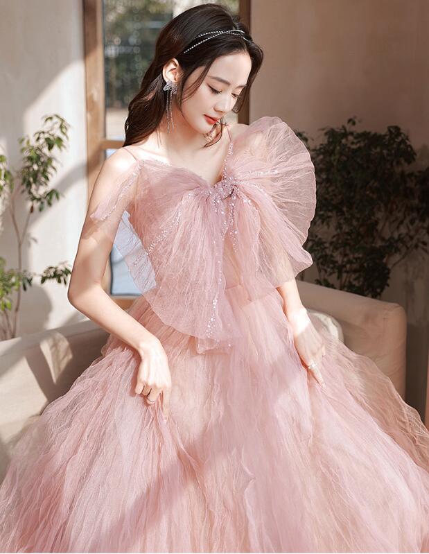 【短納期】パーティードレス プリンセスドレス ウェディングドレス ピンク オフショルダー 高級感 Aライン チュール リボン 演奏会ドレス 撮影 ロング きれいめ 編み上げ 二次会 花嫁ドレス 結婚式 【短納期】パーティードレス プリンセスドレス ウェディングドレス ピンク オフショルダー 高級感 Aライン チュール リボン 演奏会ドレス 撮影 ロング きれいめ 編み上げ 二次会 花嫁ドレス 結婚式