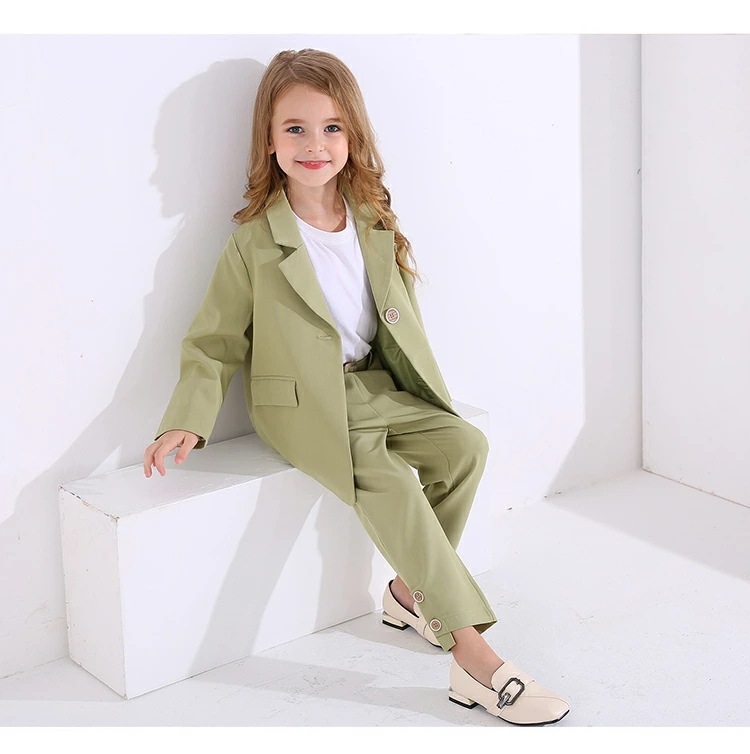卒業式 パンツスーツ 女の子 165 170 子供服 卒園 入学式 卒業式 キッズ スーツ ジュニア 子供 フォーマル スーツ 小学校 卒業式 スーツ 子供スーツ 七五三 スーツ イエロー グリーン