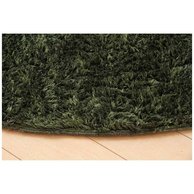 イケヒコ ラグ シャギー調 (ラルジュ) (約185cm 丸/グリーン) イケヒコ ラグ シャギー調 (ラルジュ) (約185cm 丸/グリーン)