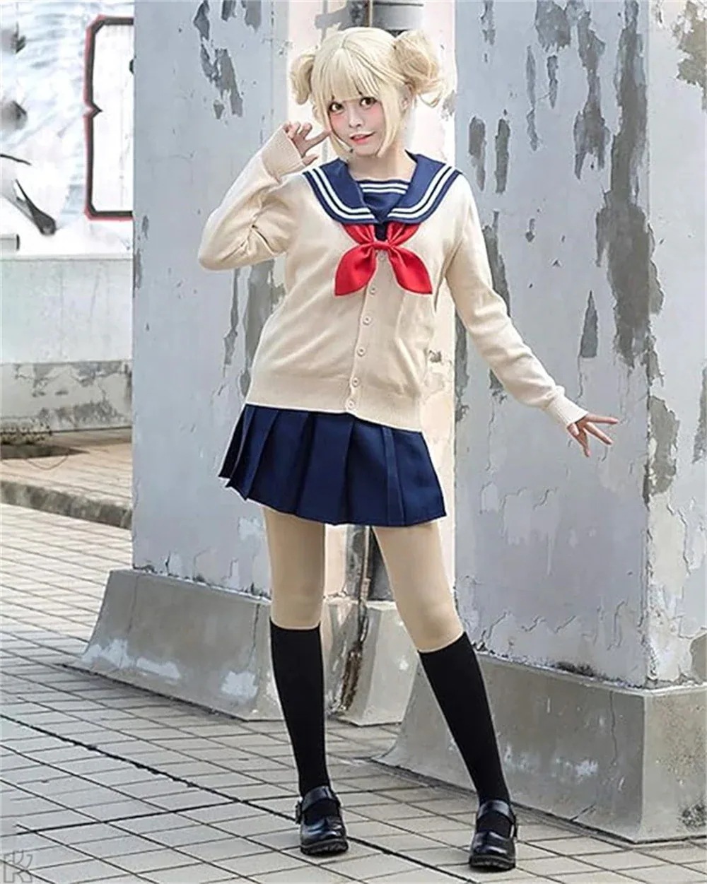 トガヒミコ トガちゃん コスプレ 渡我被身子 コスプレ衣装 『ウィッグ付』僕のヒーローアカデミア トガヒミコ セーラー服 制服 カーディガン アニメ ハロウィン 仮装 トガ ヒミコ