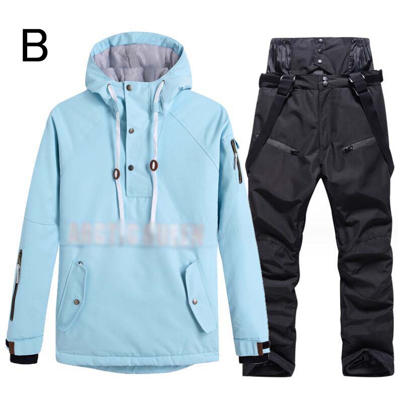 新作セール韓国風 スキーウェア 上下セット パーカー パンツ 防水 ボードウェア スノボ ウェア スノーボードウェア レディース 可愛い ペアスノーウェア スノーボード スキー 登山 男女兼用 スノボ