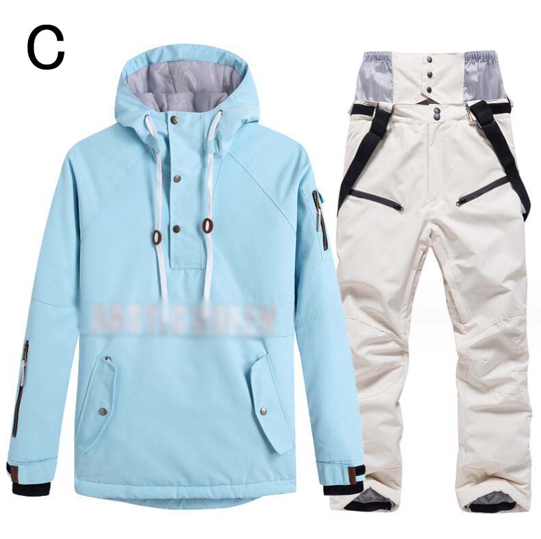 新作セール韓国風 スキーウェア 上下セット パーカー パンツ 防水 ボードウェア スノボ ウェア スノーボードウェア レディース 可愛い ペアスノーウェア スノーボード スキー 登山 男女兼用 スノボ
