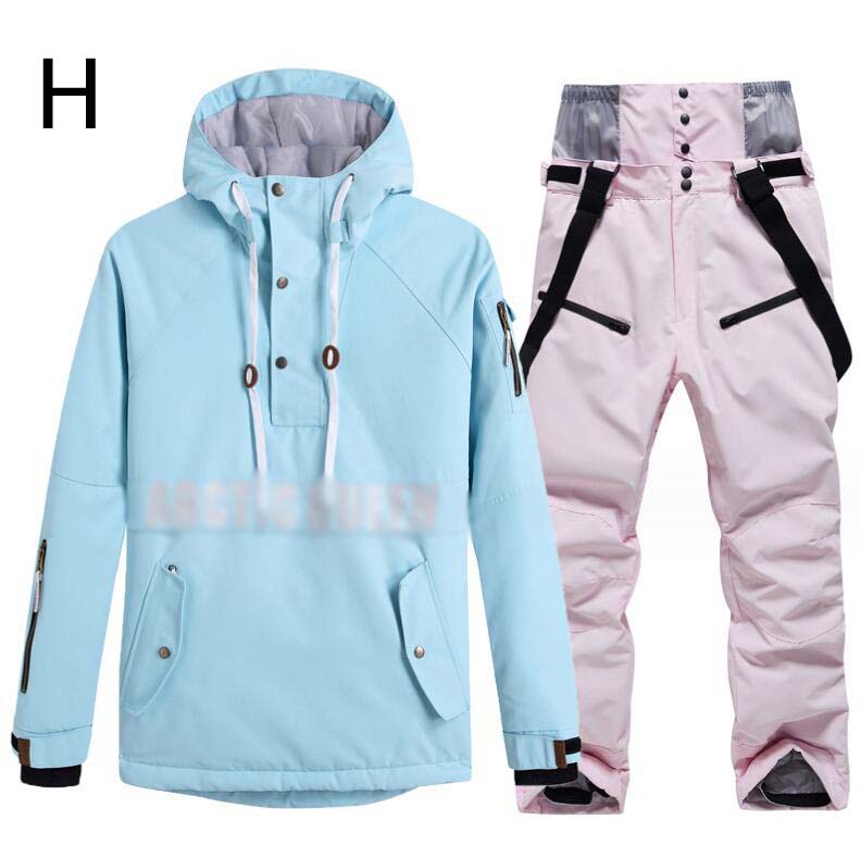 新作セール韓国風 スキーウェア 上下セット パーカー パンツ 防水 ボードウェア スノボ ウェア スノーボードウェア レディース 可愛い ペアスノーウェア スノーボード スキー 登山 男女兼用 スノボ
