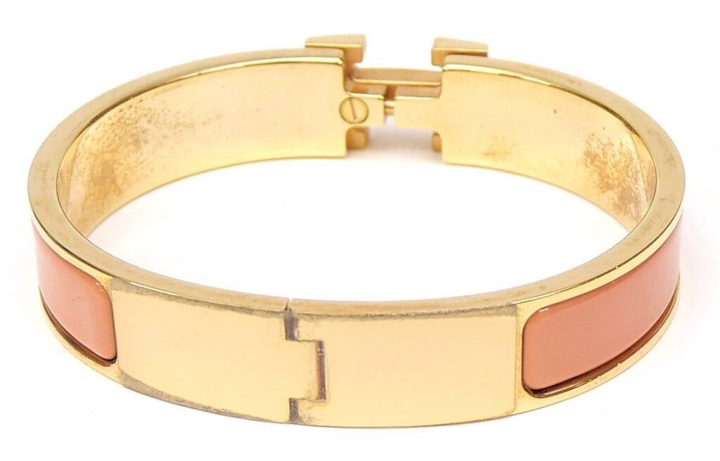 エルメス HERMES バングル クリッククラックPM サーモンピンク【中古】(67810)