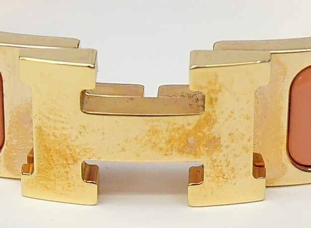 エルメス HERMES バングル クリッククラックPM サーモンピンク【中古】(67810)