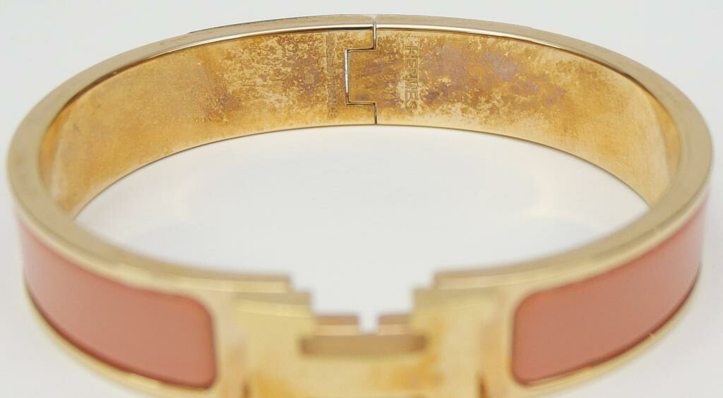 エルメス HERMES バングル クリッククラックPM サーモンピンク【中古】(67810)