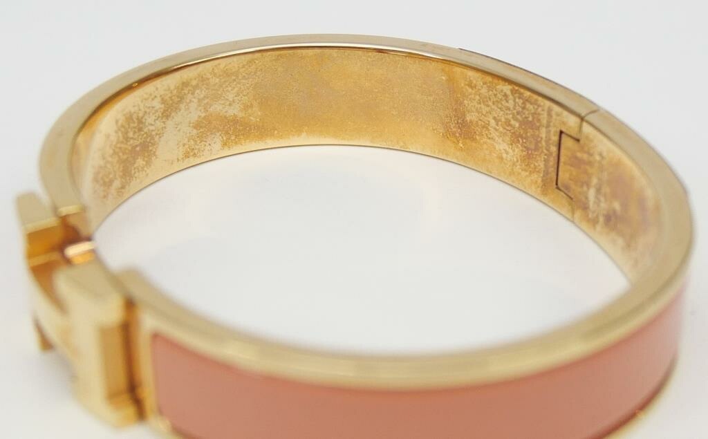エルメス HERMES バングル クリッククラックPM サーモンピンク【中古】(67810)