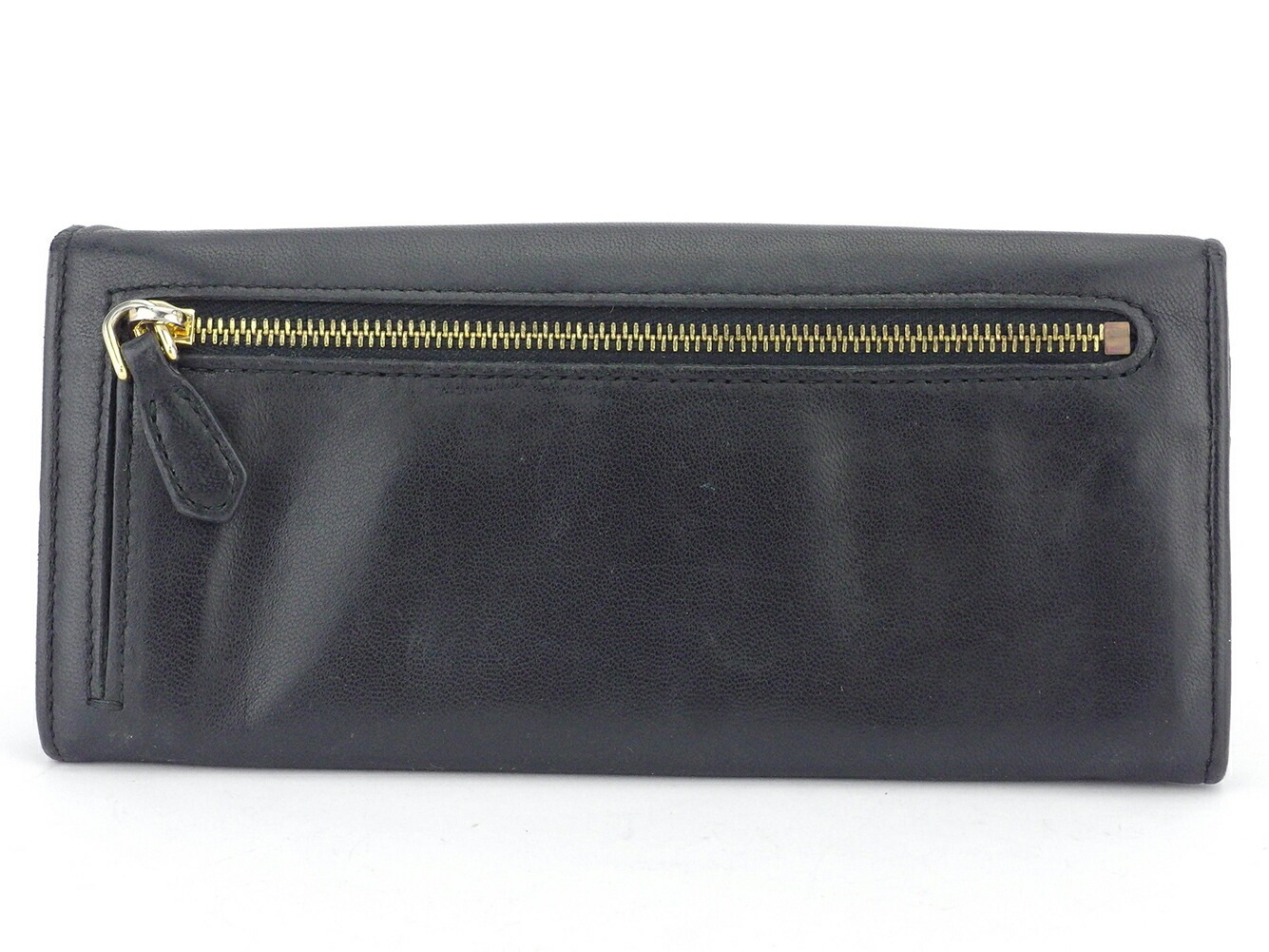 長財布 ファスナー付き 長財布 リボンモチーフ レディース ブラック 中古 長財布 ファスナー付き 長財布 リボンモチーフ レディース ブラック 中古