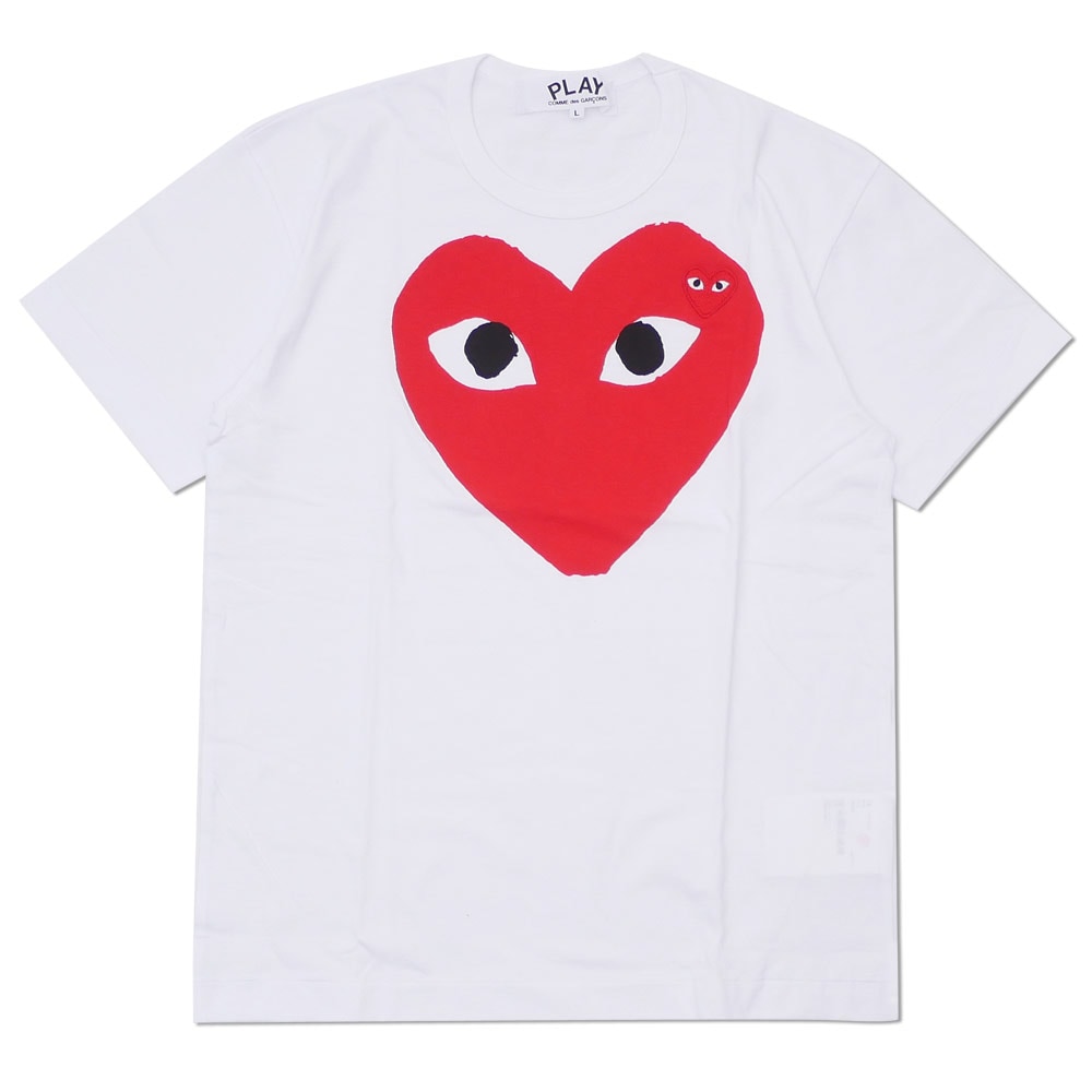 COMME des GARCONS ★ ブライト 赤い ハート アイコン Tシャツ Comme Des Garçons Play ハートロゴ Tシャツ 通販 - FARFETCH