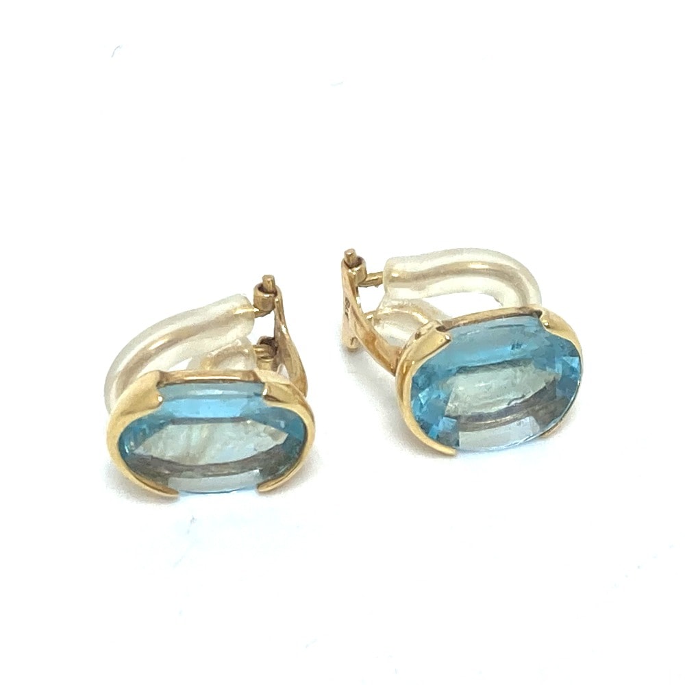 jewelry ジュエリー イヤリング K18 アクアマリン K18 ゴールド