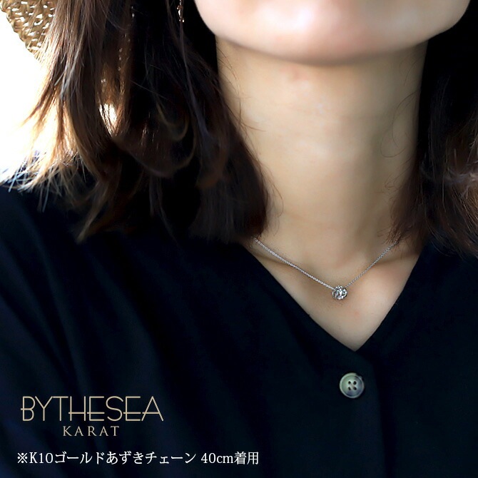 ゴールドネックレス ハワイアンジュエリー ネックレス ホワイトゴールド バレル ネックレス プルメリア14K K14ホワイトゴールド 彼女 妻 女性 レディース クリスマス CG-GP105W