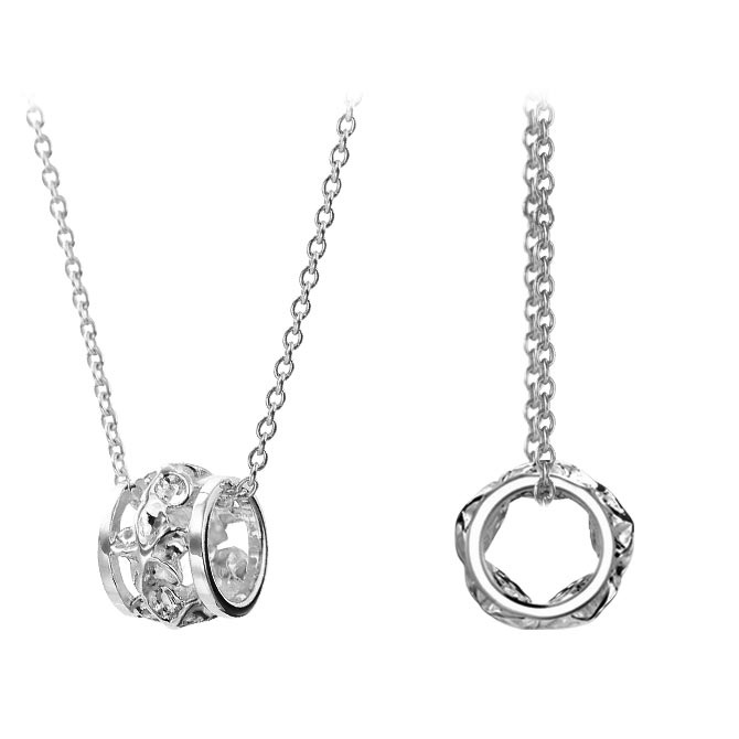 ゴールドネックレス ハワイアンジュエリー ネックレス ホワイトゴールド バレル ネックレス プルメリア14K K14ホワイトゴールド 彼女 妻 女性 レディース クリスマス CG-GP105W
