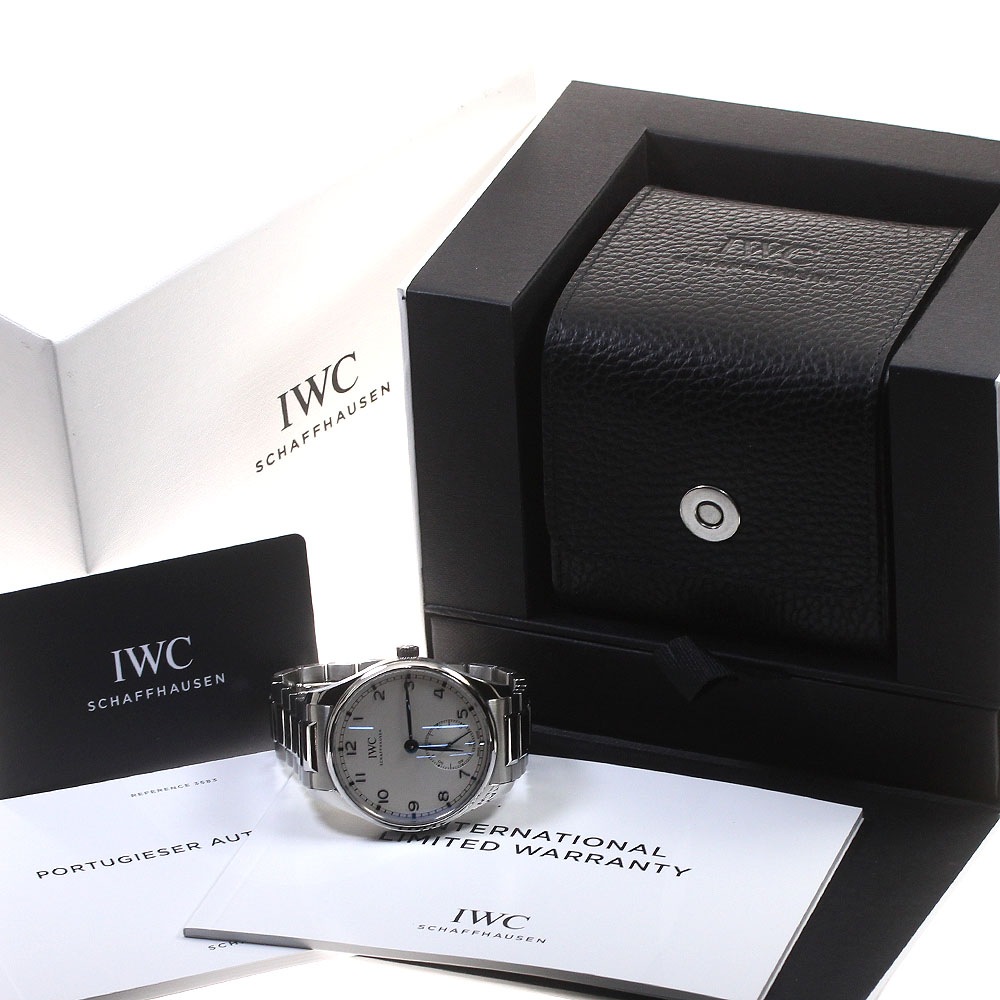 IWC SCHAFFHAUSEN IW358312 ポルトギーゼオートマティック40 スモールセコンド 自動巻き メンズ 極美品 箱保証書付き_825708【中古】