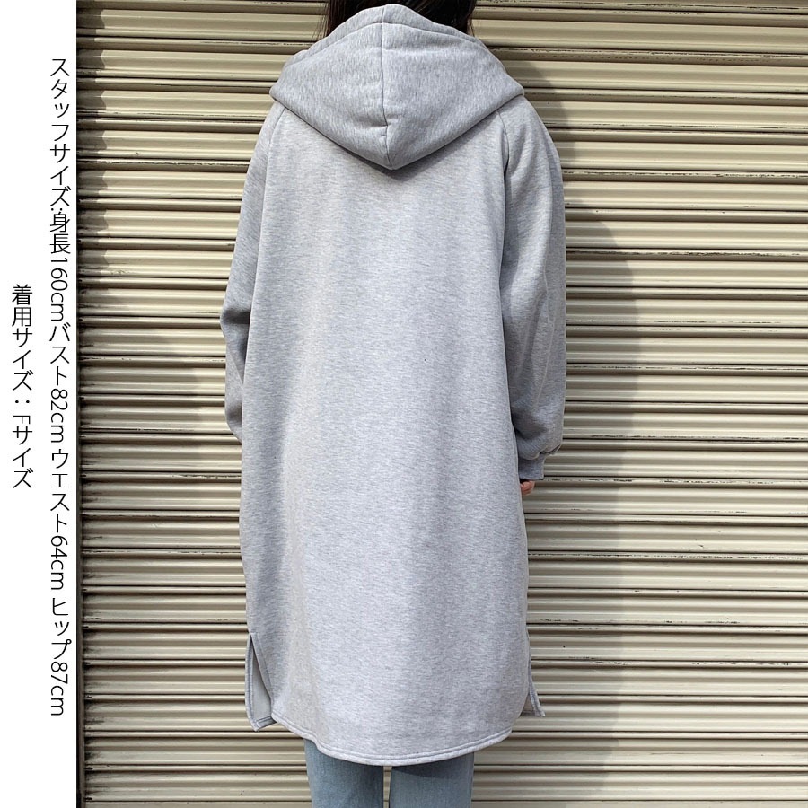 ロングパーカー 裏起毛 無地 パーカーワンピ ワンピース 長袖 ジップアップ トレーナー 体型カバ ロングパーカー 裏起毛 無地 パーカーワンピ ワンピース 長袖 ジップアップ トレーナー 体型カバ