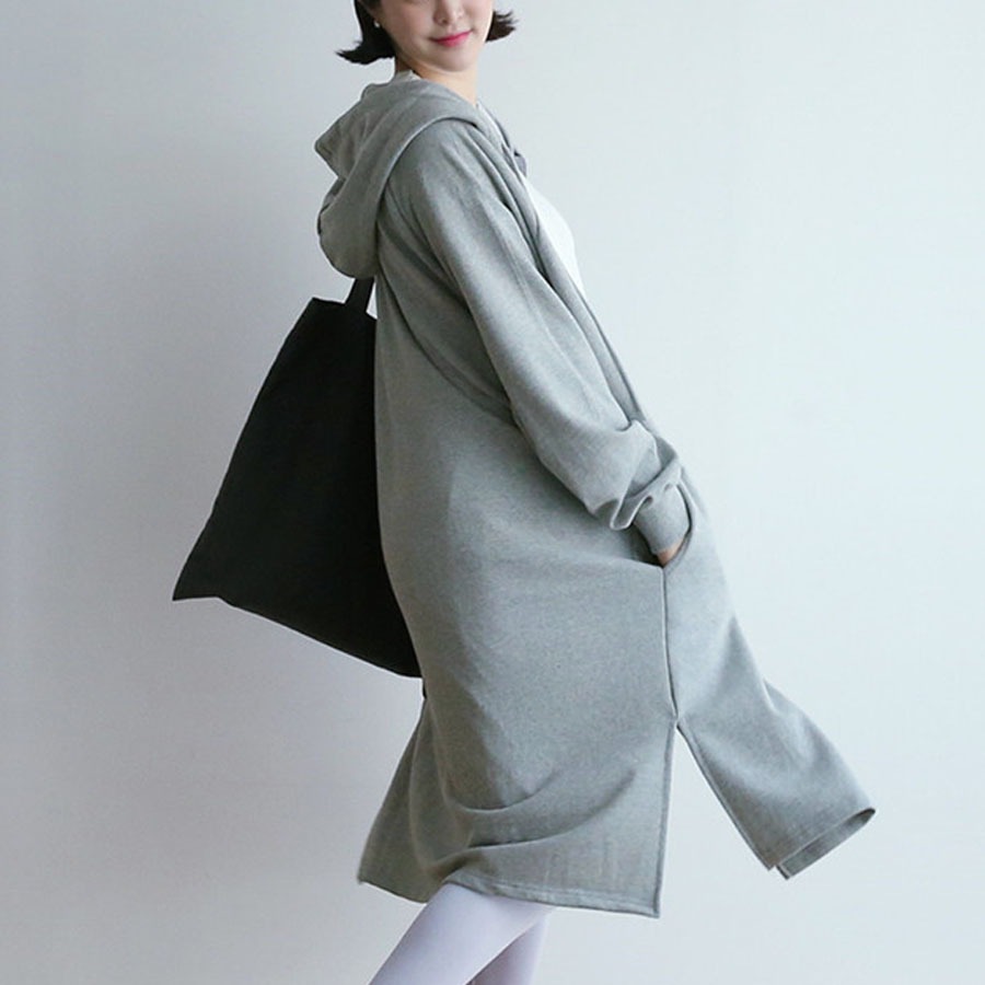 ロングパーカー 裏起毛 無地 パーカーワンピ ワンピース 長袖 ジップアップ トレーナー 体型カバ ロングパーカー 裏起毛 無地 パーカーワンピ ワンピース 長袖 ジップアップ トレーナー 体型カバ