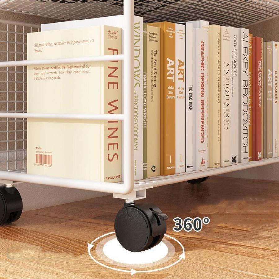 本棚 収納棚 ブックシェルフ デスクサイド本棚 キャスター付き スリム ファイルワゴン 本立て 大容量 教科書 雑誌収納 学校オフィス用 Black 本棚 収納棚 ブックシェルフ デスクサイド本棚 キャスター付き スリム ファイルワゴン 本立て 大容量 教科書 雑誌収納 学校オフィス用 Black