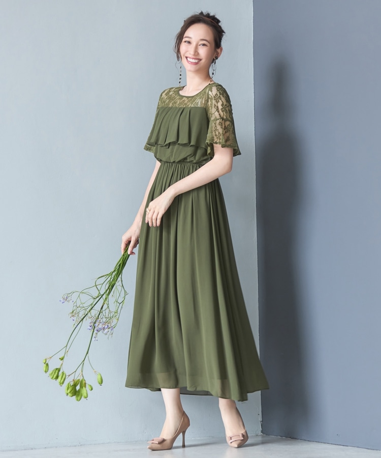 【即納】パーティードレス 結婚式 ワンピース ロング丈 大きいサイズ マタニティ [企画] フォーマル レース フリル ドレス マキシ きれいめ 楽チン ゆったり フリル レディース パーティー 秋冬 mdprevattcaulkingandwaterproofing.com