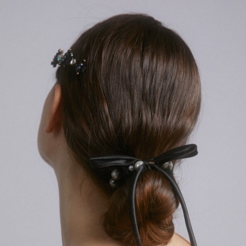 ジャンポールクラリスシースルーパールリボンスクランチ JP 24 440S ジャンポールクラリスシースルーパールリボンスクランチ JP 24 440S