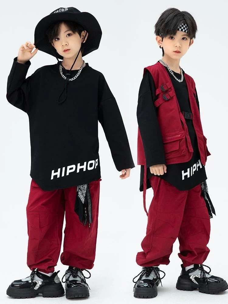 子供用のファッション服のヒップホップのスーツの男の子の秋のベストのズボンの女の子のファッションのブランドのhiphopの街のダンスの公演服の元旦 子供用のファッション服のヒップホップのスーツの男の子の秋のベストのズボンの女の子のファッションのブランドのhiphopの街のダンスの公演服の元旦