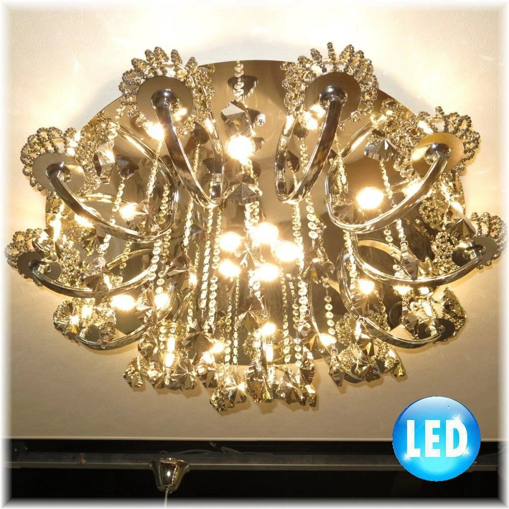 LED付き！】 新品 超豪華！ 粋なデザイン 大型 スワロフスキー風